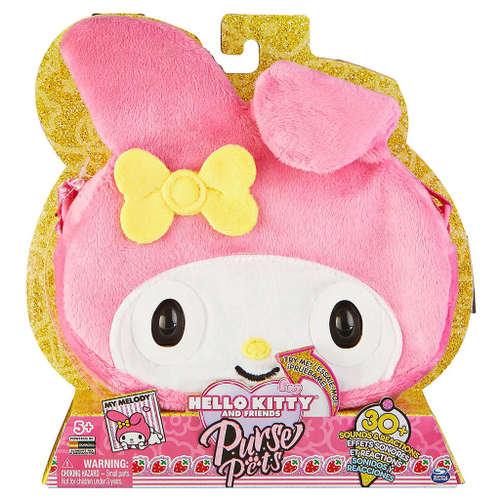 Mochila Pelúcia Kuromi Kawaii Hello Kitty, Pompom Purin