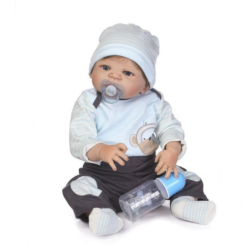 Boneco Bebê Real Menino Roupa Azul 5083 Roma no Shoptime