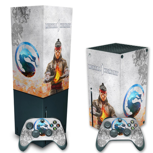 KIT Xbox One X Skin e Capa Anti Poeira - Mortal Kombat 1 - Pop Arte Skins