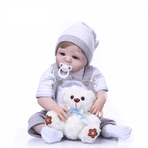 Bebe Reborn Menino 100% Silicone 57 Cm - Gael em Promoção na