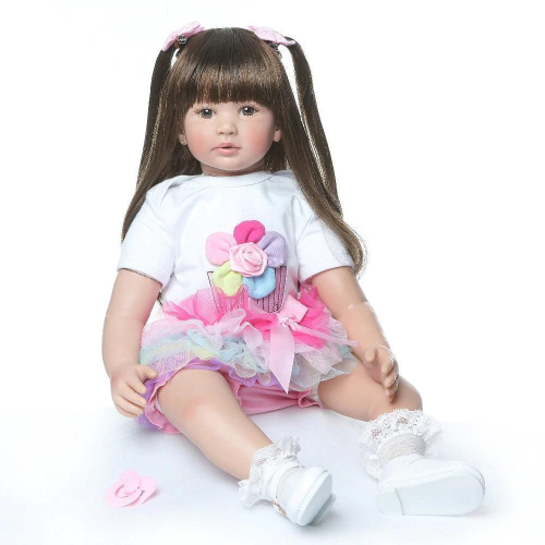 Boneca Bebê Reborn Realista Grande 60cm Promoção Blacy Frida