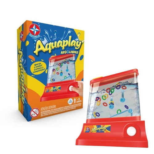 Jogo Argola Brinquedo Infantil Diversão Aquaplay Robô Azul