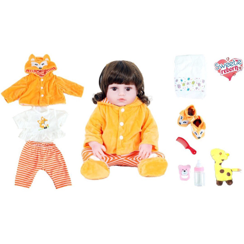 Boneca Bebê Reborn Anny Doll Menina Shorts e Blusa Cotiplas no Shoptime