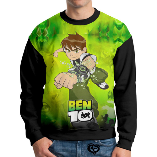 Ben 10 omniverse verde e preto T-Shirt t-shirt preto t camisa