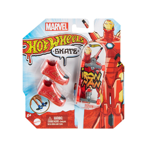 Hot Wheels - Skate de Dedo com Tênis Marvel