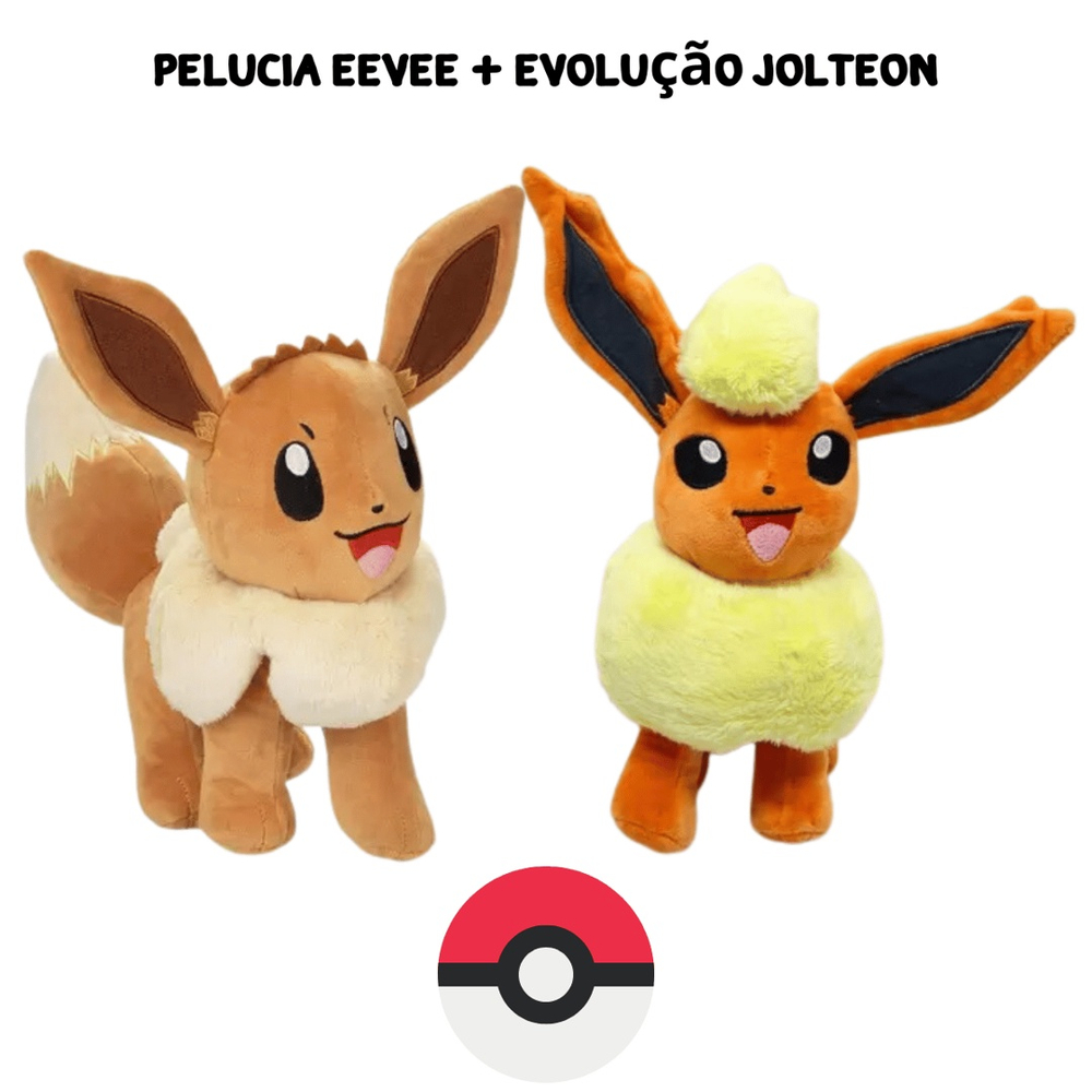 Eevee Evoluções Kit Com 2 Pelúcias Pokemon Eevee E Flareon em Promoção na  Americanas