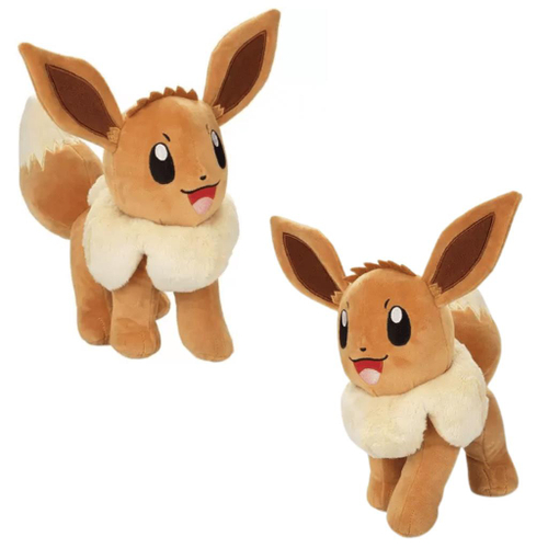 Eevee Evoluções Kit Com 2 Pelúcias Pokemon Eevee E Flareon no Shoptime