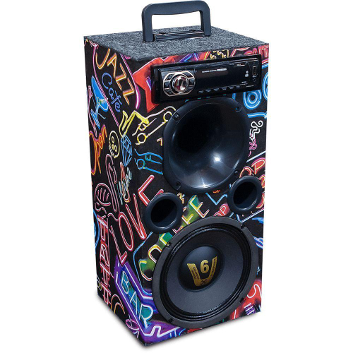 Caixa de Som Bob Esponja 45L Selada + Subwoofer Magnum Bass + MP3