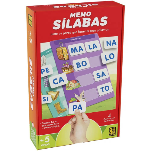 Jogo Educativo da Memória de Silabas Alfabetização Infantil em Promoção na  Americanas