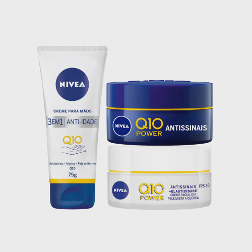 NIVEA Creme Facial Antissinais Q10 Power Dia FPS 30 Pele Mista a Oleosa 50g  50g