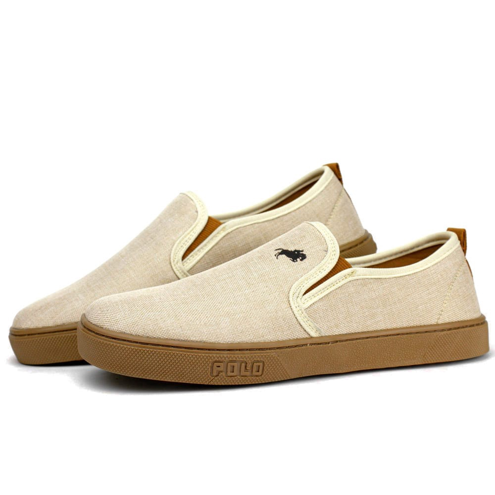 Slip on best sale caramelo masculino