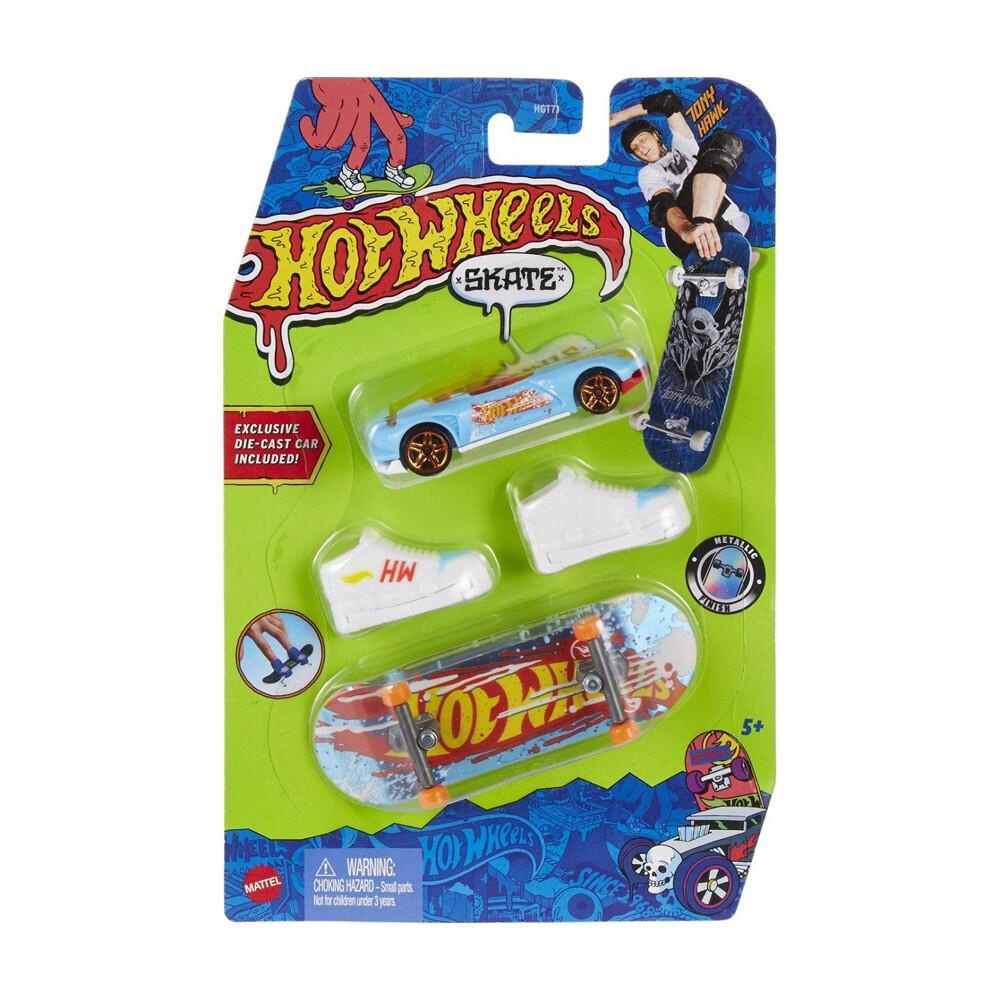 Hot Wheels - Skate De Dedo Com Tênis E Carro Básico em Promoção na