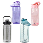 Garrafa Squeeze de Água Colorida Motivacional Para Academia, Caminhada, Esportes Dia-Dia com Tampa Linda E Super Prática 2LT