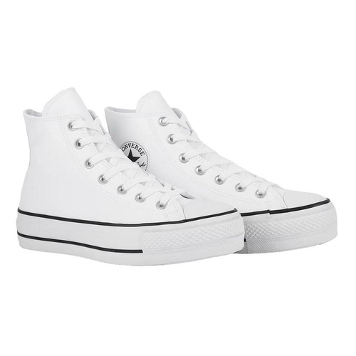 Tênis Converse Chuck Taylor All Star Platform Lift Hi CT0982 Cano Alto  Plataforma Flatform Couro Branco Preto Original em Promoção na Americanas