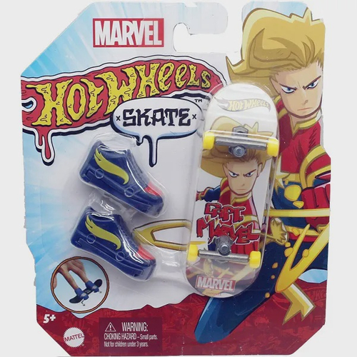 Skate de Dedo Hot Wheels | Capitão Marvel - Skate e Tênis - Mattel