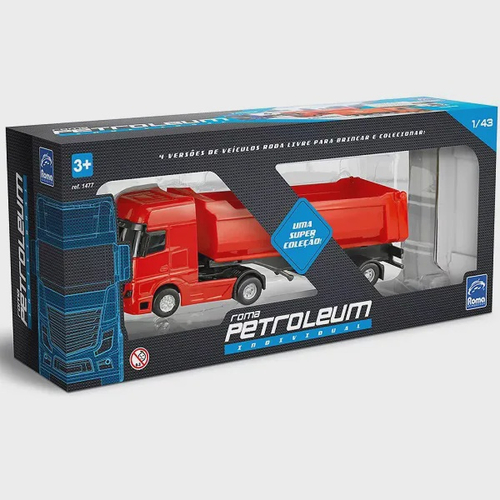 Carreta Bitrem Baú De Brinquedo Petroleum Roma Brinquedos - ShopJJ