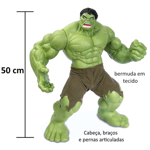 Boneco Hulk Marvel Endgame - Articulado 50 Cm Mimo Filme