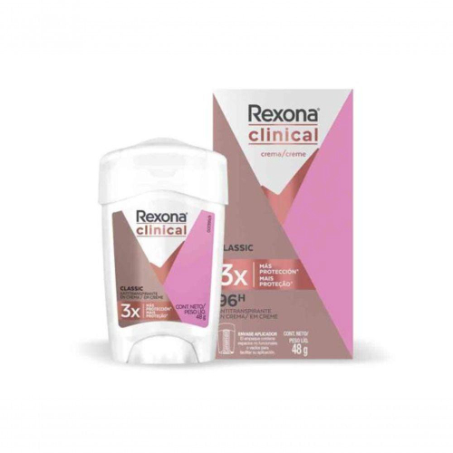 Desodorante Antitranspirante Rexona Clinical Classic 48 g - Pague Menos