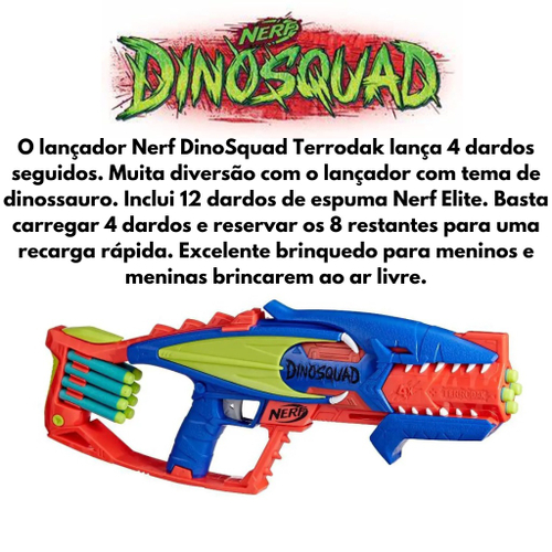 Arminha Brinquedo Lança Dardo Pistola Dino Tipo Nerf Promo