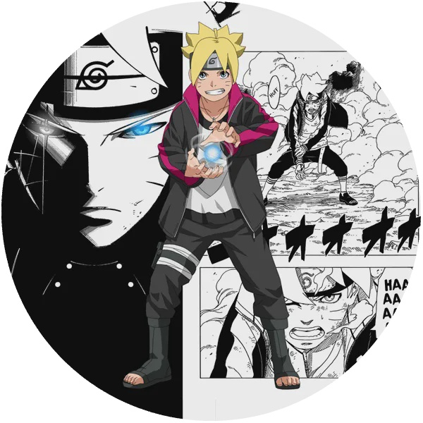 Relógio de Parede Redondo 20cm Naruto Boruto Adulto