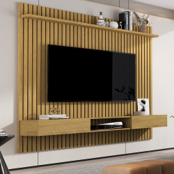 Painel para TV até 70 2 Portas 1 Nicho 1 Prateleira Vênus 1.8 x 1.8 Cumaru Ripado Giga Móveis Menor preço em Painel para TV até 70 2 Portas 1 Nicho 1 Prateleira Vênus 1.8 x 1.8 Cumaru Ripado Giga Móveis