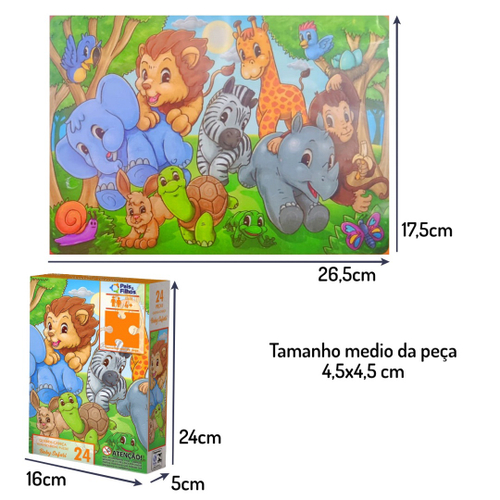 Kit 3 Jogos Infantil Quebra-Cabeca Animais Brinquedo Criança em Promoção na  Americanas