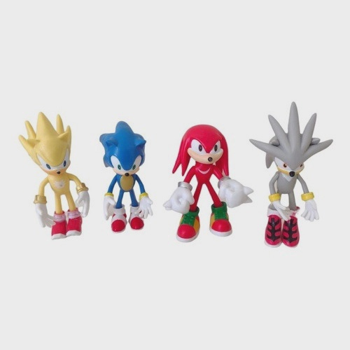 Coleção Boneco Action Figure Super Sonic Amarelo The Hedgehog 16cm