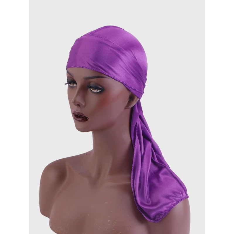 Durag Lenço Para Waves Preta Bandana Estilo Hip Hop