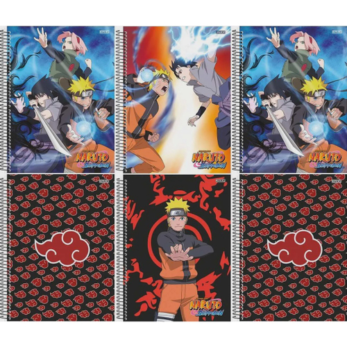 Caderno Universitário SD Naruto Shippuden 1 Matéria 80 folhas