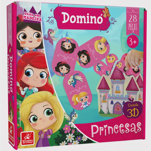 Jogo de Dominó Infantil - Princesas Disney - 28 Peças Toyster