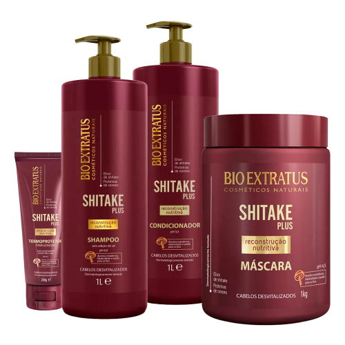 Kit Bio Extratus Shitake Plus Reconstrução Capilar 4-Produtos em Promoção  na Americanas