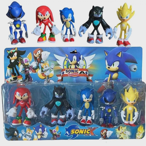 Bonecos Sonic e Tails e Cenário Conjunto Diorama Candide