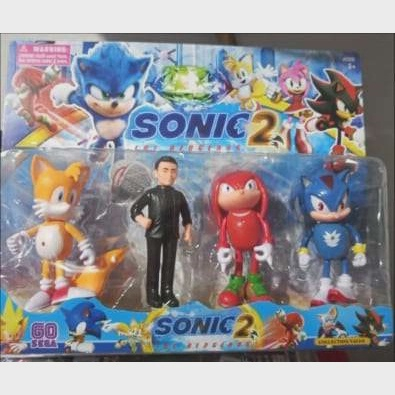 Kit Sonic 5 Bonecos Sonic Conjunto Action Figure - Promoção