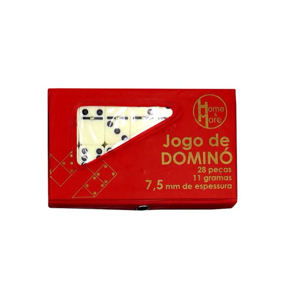 Domino Profissional De Osso: Estojo Com 28 Peças Para Jogos