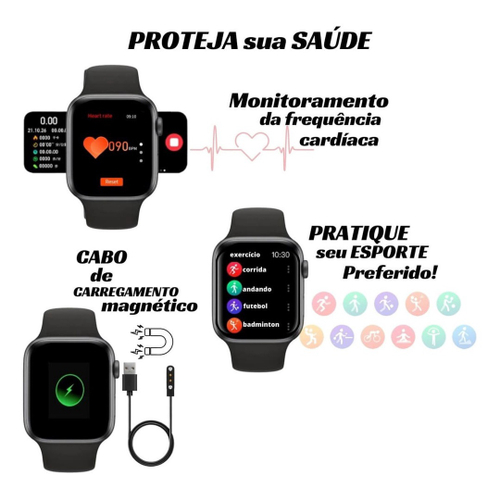 Relogio inteligente Smartwatch S8 PRO Pro recebe ligação - E_IDEIAS ONLINE