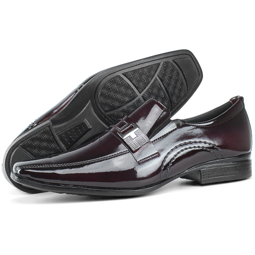 Sapato social hot sale masculino bordo