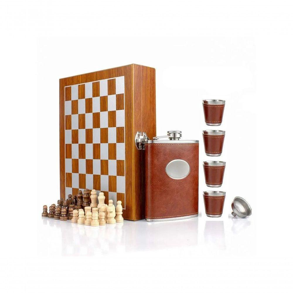 Tabuleiro de Xadrez Madeira - Chessboard Clássico Dobrável