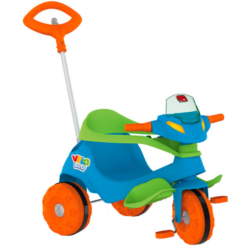 Triciclo Infantil Bandeirante Velobaby de Pedal com Empurrador