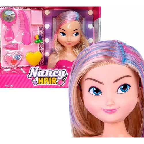 Boneca Busto Nancy Hair Super Toys Fazer Maquiagem em Promoção na Americanas