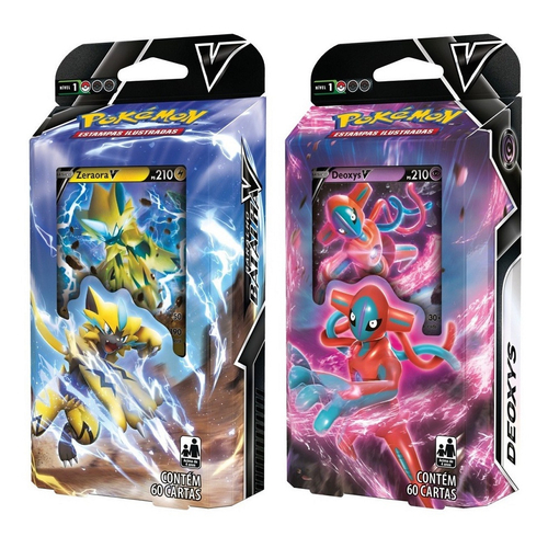 Deck baralho pokemon batalha v - zeraora e deoxys - COPAG - Deck