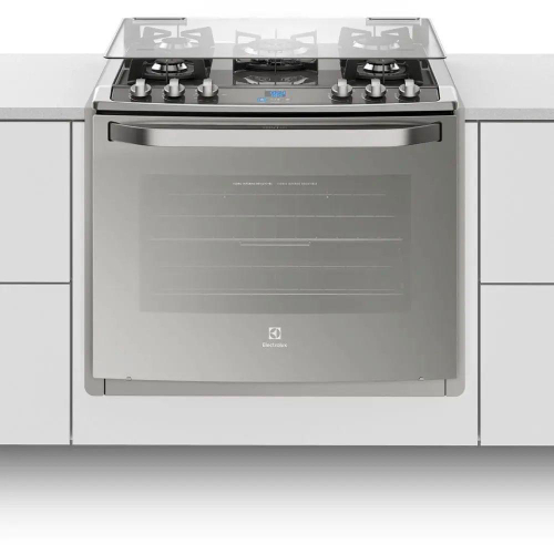 Fogão 5 Bocas de Embutir Electrolux Prata Mesa em Vidro - 220v - 76exv