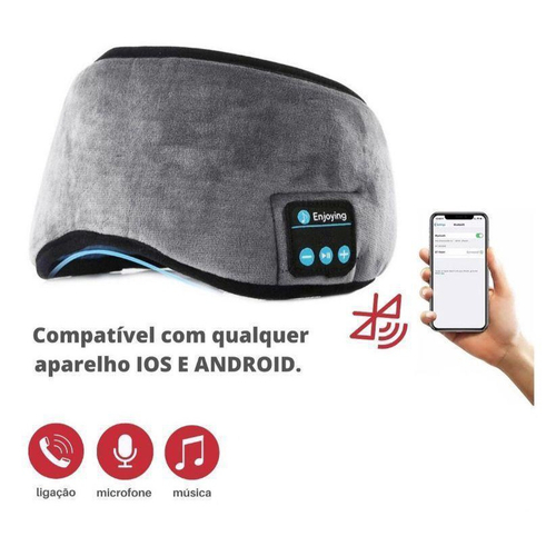 Tapa Olho Máscara Dormir Fone De Ouvido Bluetooth em Promoção na Americanas