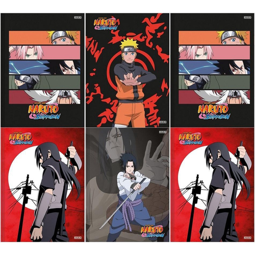 Kit 2 Cadernos Naruto Shippuden Brochura Pequeno + Desenho e Cartografia  Naruto em Promoção na Americanas