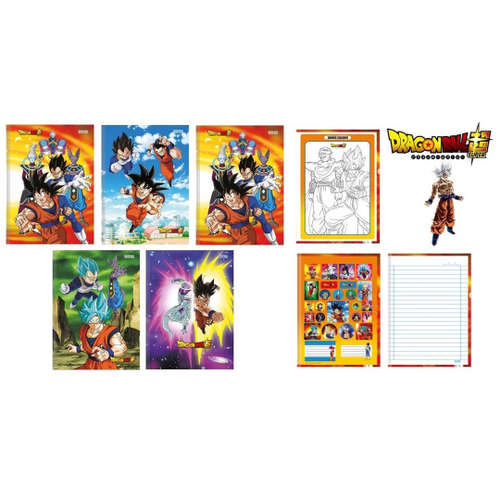 Dragon Ball Super 2 Cahier piqué A5 96 pages Ligné - 3 visuels asso