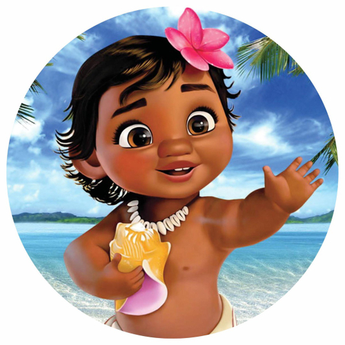 Painel Redondo Tecido Sublimado Moana 1,5 De Diam