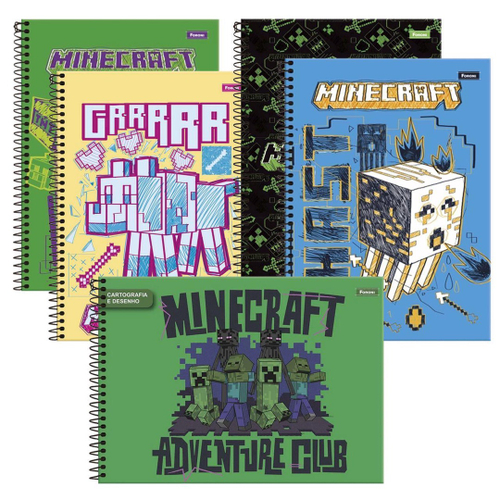 Caderno de Cartografia e Desenho - Minecraft - Foroni - Caderno de