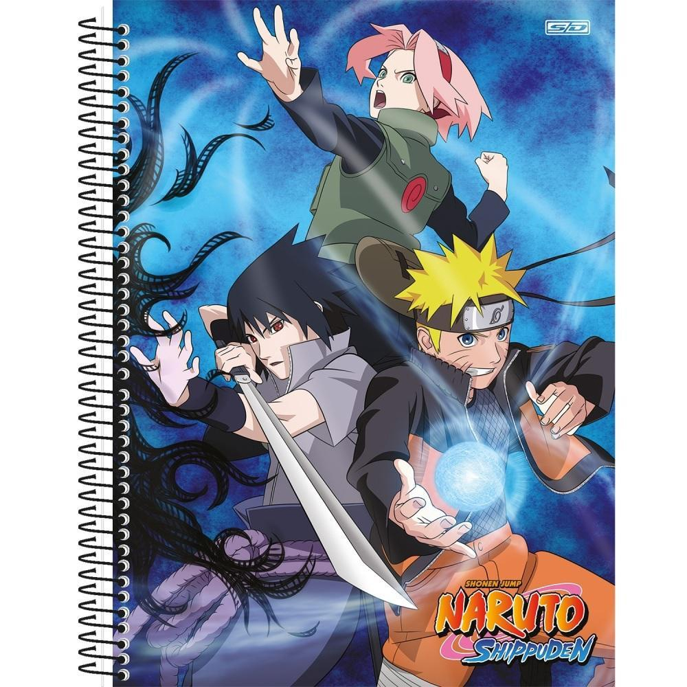 Caderno Espiral Univ CD 80fls Hokages Naruto São Domingos - Welban