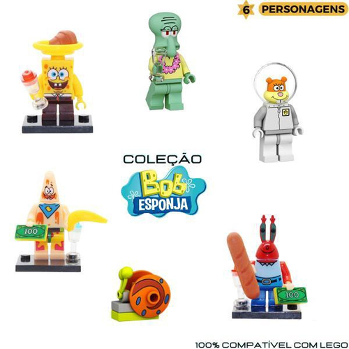 Kit 8 Brinquedo Boneco Bloco De Montar Roblox Compatível com LEGO