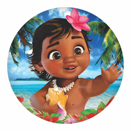 Adesivo 3d Buraco Decorativo Redondo Tema Moana