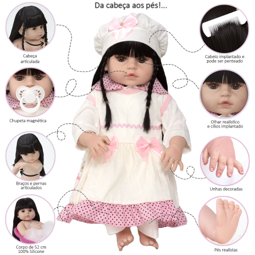 Boneca Laura Baby Fantasy - Bebe Reborn no Shoptime